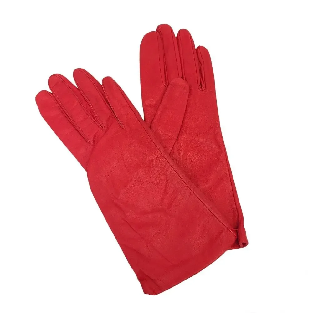 Vintage Red Womens Gloves Medium
